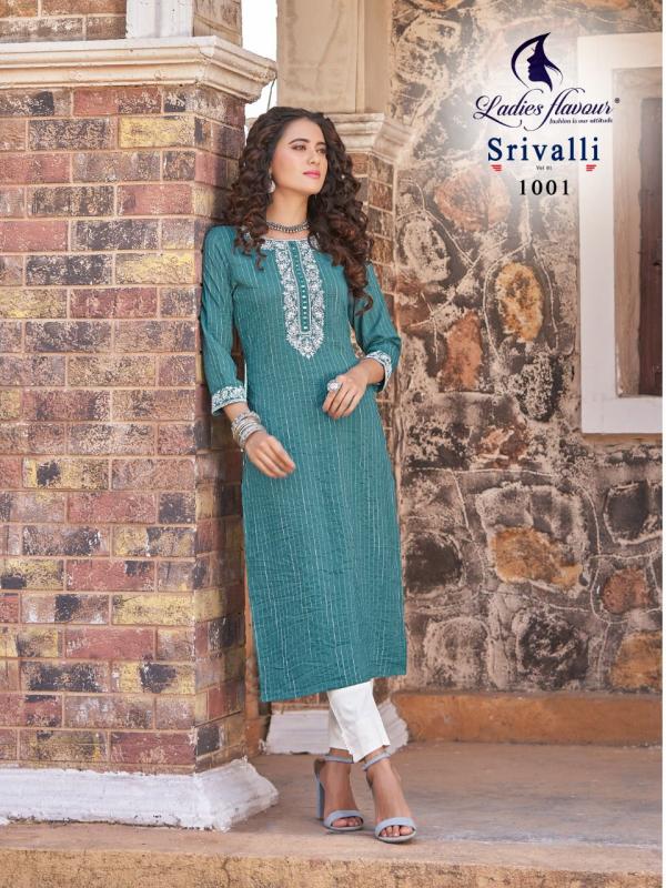 LF Srivalli Beautiful Rayon Embroidery Kurti